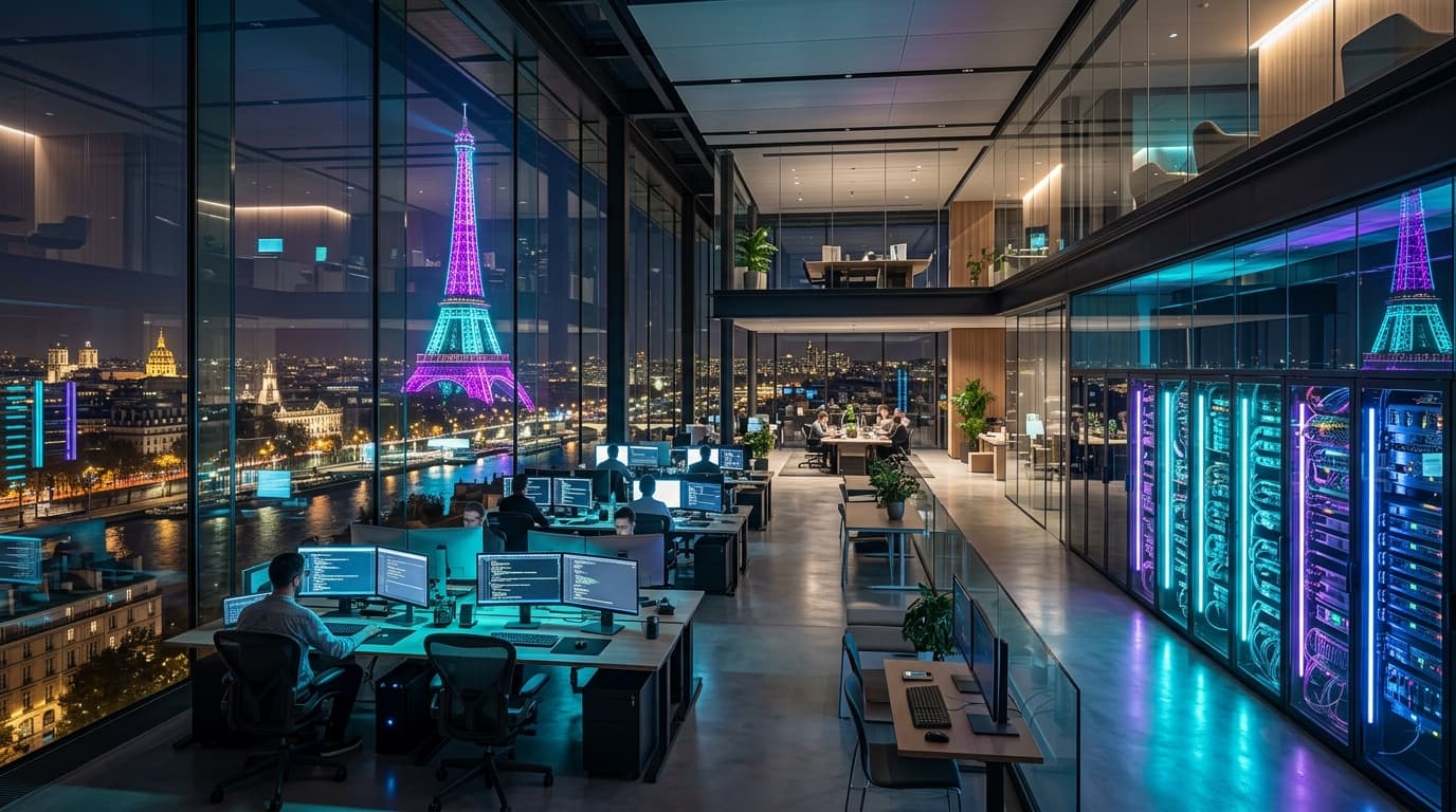 Illustration abstraite d'un espace de travail